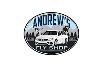 deign classic fly fishing camp brand logo