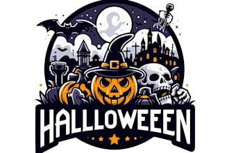 create a fire halloween logo