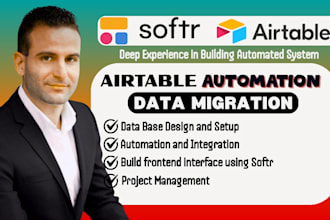 setup airtable database and softr webapp airtable automation workflow expert