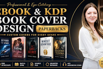 do professional e book cover, KDP cover, book cover design