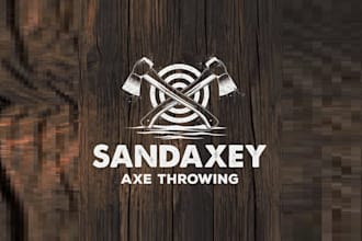 design a manly attractive logo for sand axey throwing