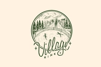 design a classic monogram logo for village rink