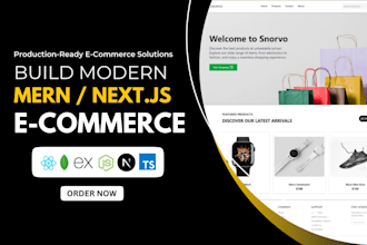 build a complete ecommerce store using mern stack or nextjs