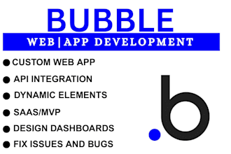 be bubble io website developer, bubble app saas mvp, fix bubble io app issues