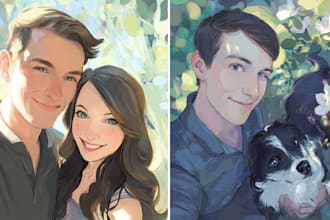 draw custom digital art illustrations