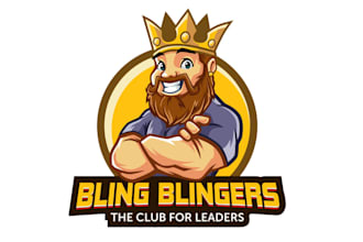 design bling blingers mascot colorful logo