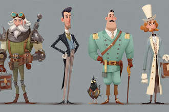 design professional 2d characters