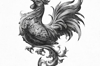 traditional hand drawn logo
