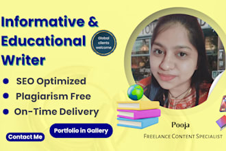 write technical educational and research based articles