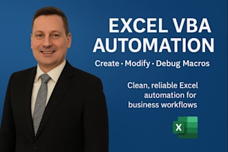 create, modify, and debug excel vba macros and automations