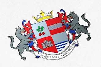 design luxury regal heraldic family crest coat of arms logo