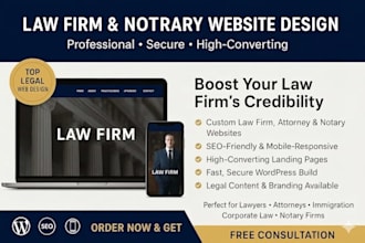 build notary website, law firm website and law website on wix