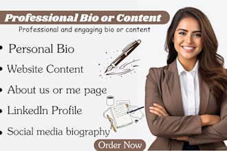 write a professional persional bio about page website bio instagram realtor bio