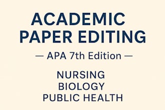 academic paper editing services
