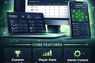 do a fantasy sports ecosystem player stats, leagues, leaderboard and admin panel