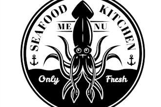 create a luxury squid logo design