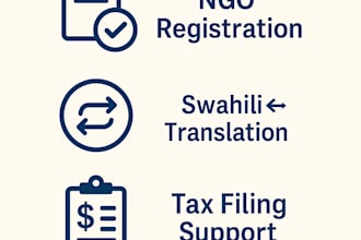be your ngo expert for translation, tax filing  and advisory