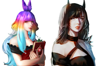 anime character, fanart, and original character