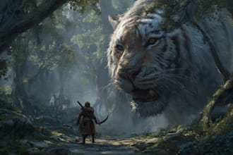paint semi realistic fantasy art