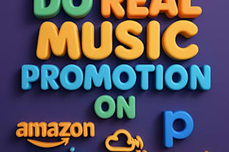do real music promotion on amazon music, pandora, mixcloud audiomack