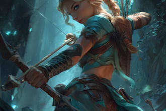 create amazing character illustrations for tcg or splash art