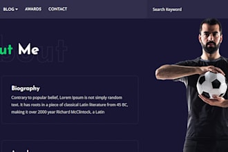 create football academy website, footballer