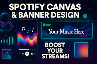 design stunning sportify canvas and banner for your music