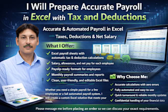prepare accurate payroll in excel with tax and deductions