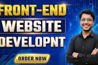 build react js front end websites with clean design
