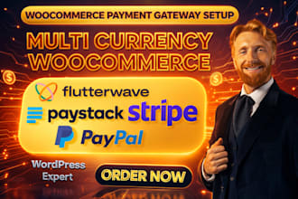 setup paypal, stripe, paystack, flutterwave cryptocurrency for woocommerce store