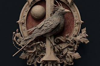 create a awesome medieval vintage fantasy logo