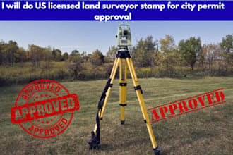 do US licensed land surveyor stamp for city permit approval