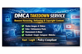 send dmca takedown notice to tiktok reddit facebook instagram google