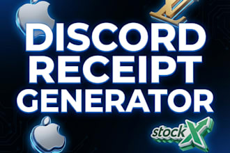 create a discord receipt generator bot with auto payments