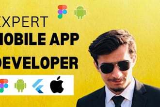 develop custom flutter app with firebase for android and ios