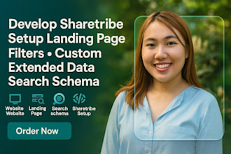 develop sharetribe setup landing page filters custom extended data search schema
