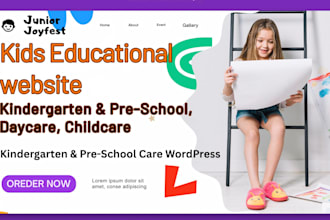 create a kindergarten, preschool, childcare, daycare website