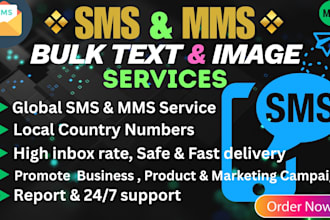 send bulk SMS and mms campaign worldwide using local numbers