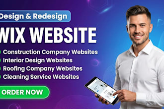 create a website for construction, interior design  company