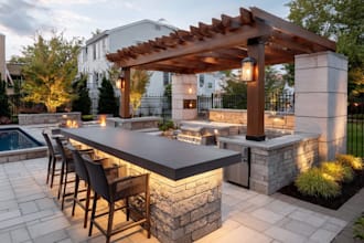 do landscape design hardscape outdoor kitchen pergola as a landscape architect
