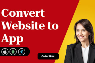 convert website to app, website to android or ios flutter mobile app development