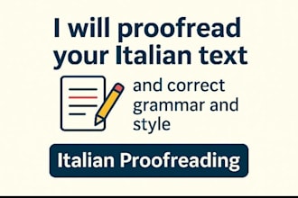 proofread your italian text and correct grammar and style