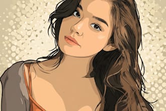 draw cartoon vector portrait