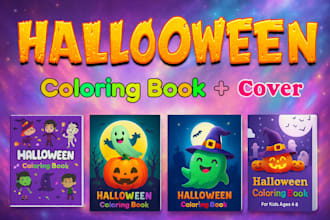halloween coloring book for kids  fun and cute halloween pages with cover