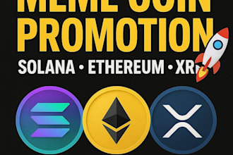 do professional meme coin promotion on solana, eth, and xrp