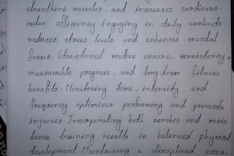 provide handwritten notes,letters and assignments
