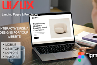 design figma web UI UX landing page mobile screens and web pages