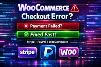 fix woocommerce problems or payment gateway, solve wordpress, shopify cart isues