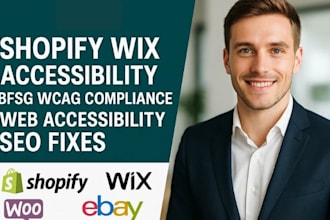 shopify wix accessibility bfsg wcag compliance web accessibility seo fixes