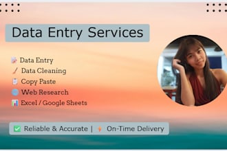 provide reliable data entry services
